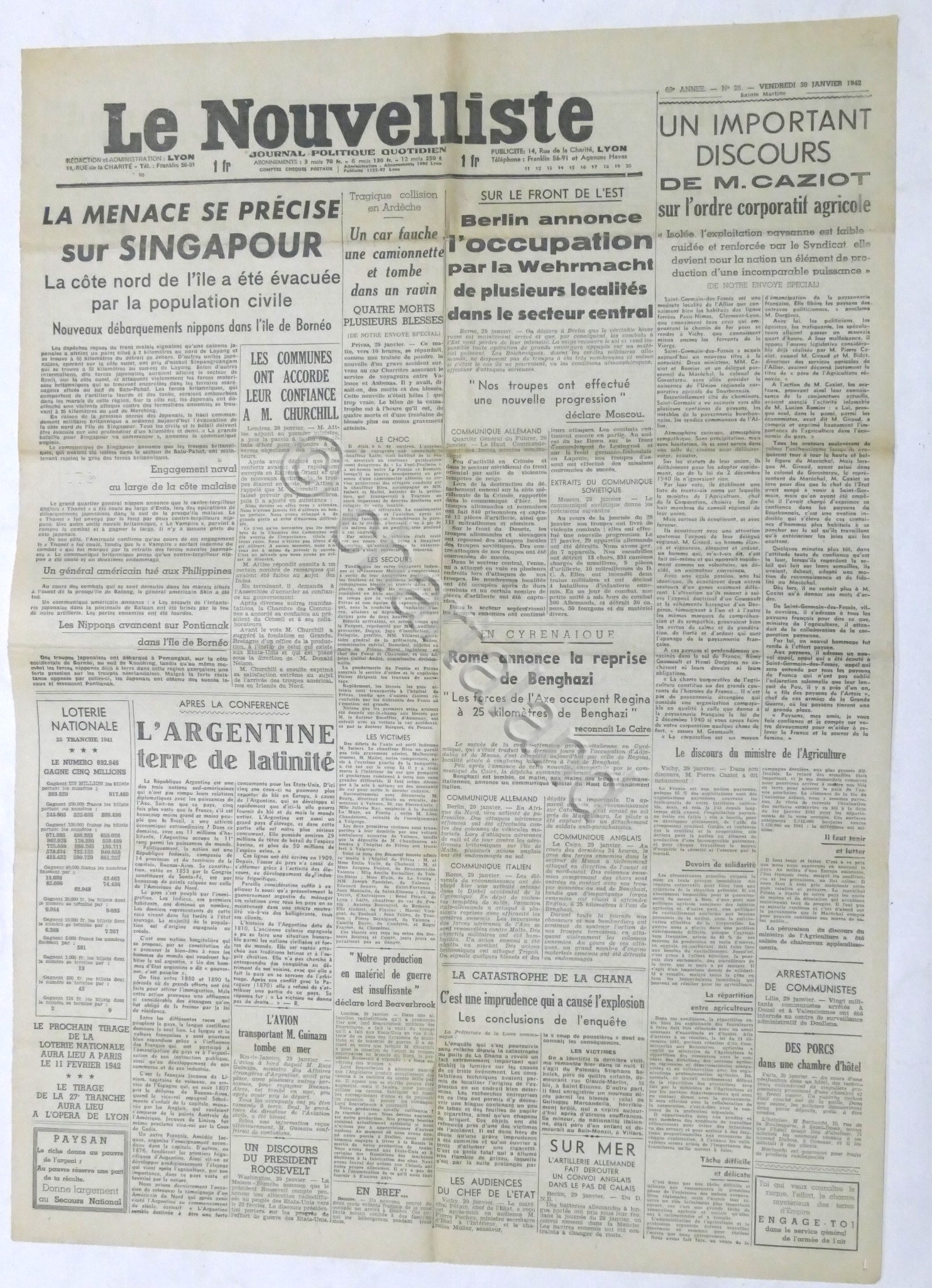 WWII Giornale - Le Nouvelliste - Journal Politique Quotidien - …