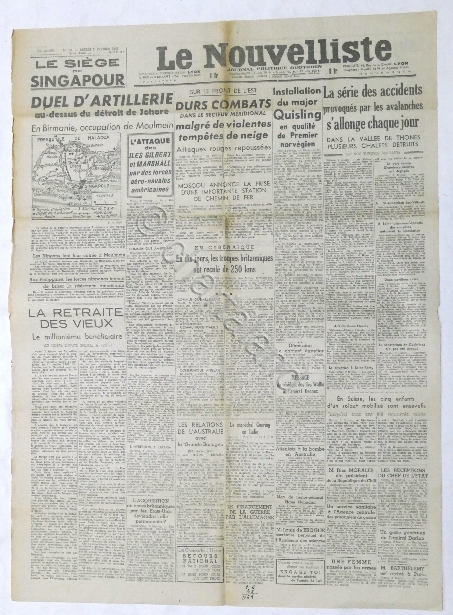 WWII Giornale - Le Nouvelliste - Journal Politique Quotidien - …