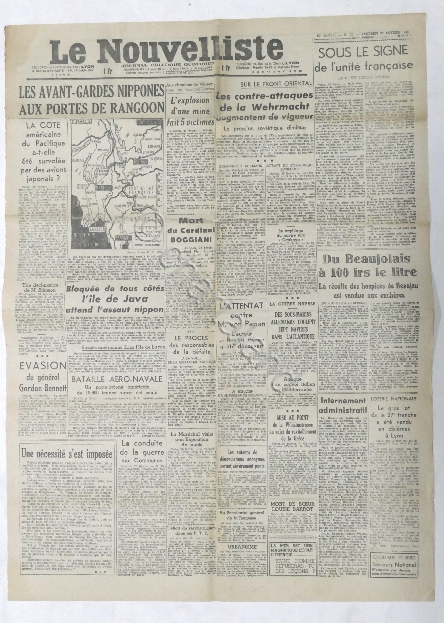 WWII Giornale - Le Nouvelliste - Journal Politique Quotidien - …