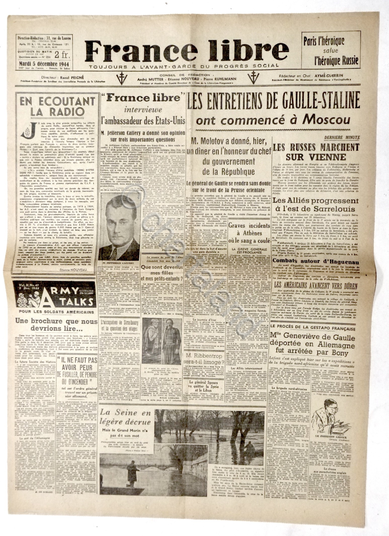 WWII Giornale Francia - France libre - N. 256 - …