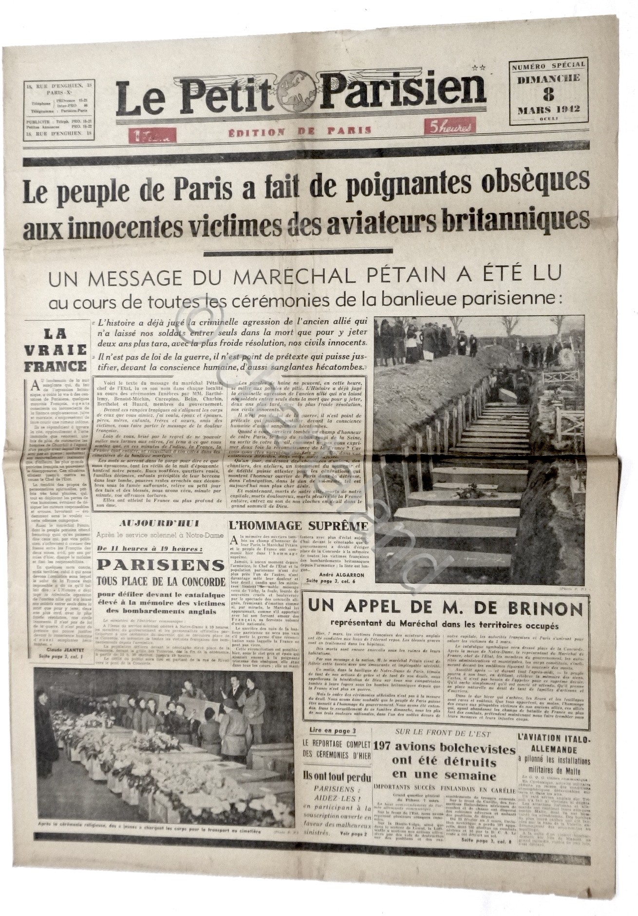WWII Giornale Francia - Le Petit Parisien - N. Speciale …