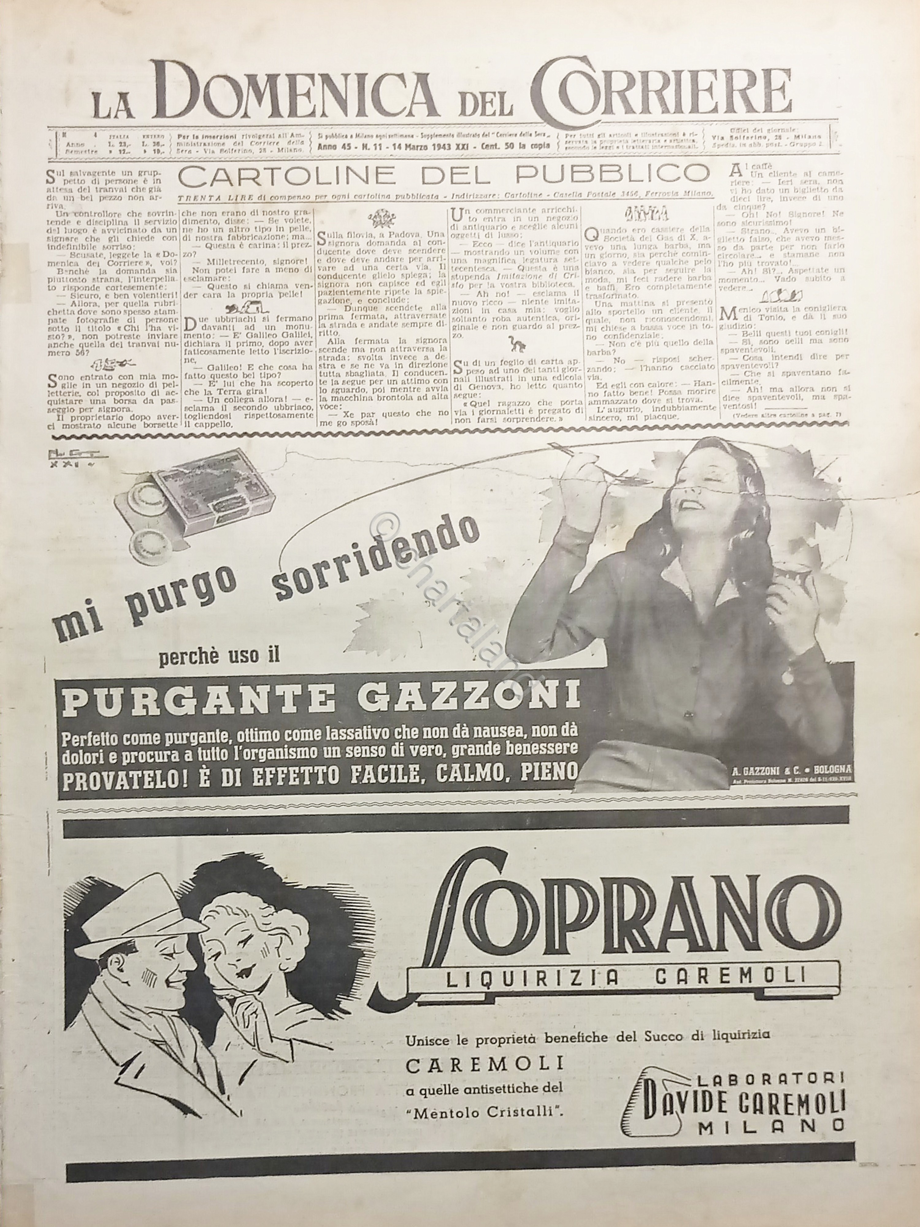 WWII La Domenica del Corriere N. 11 - 1943
