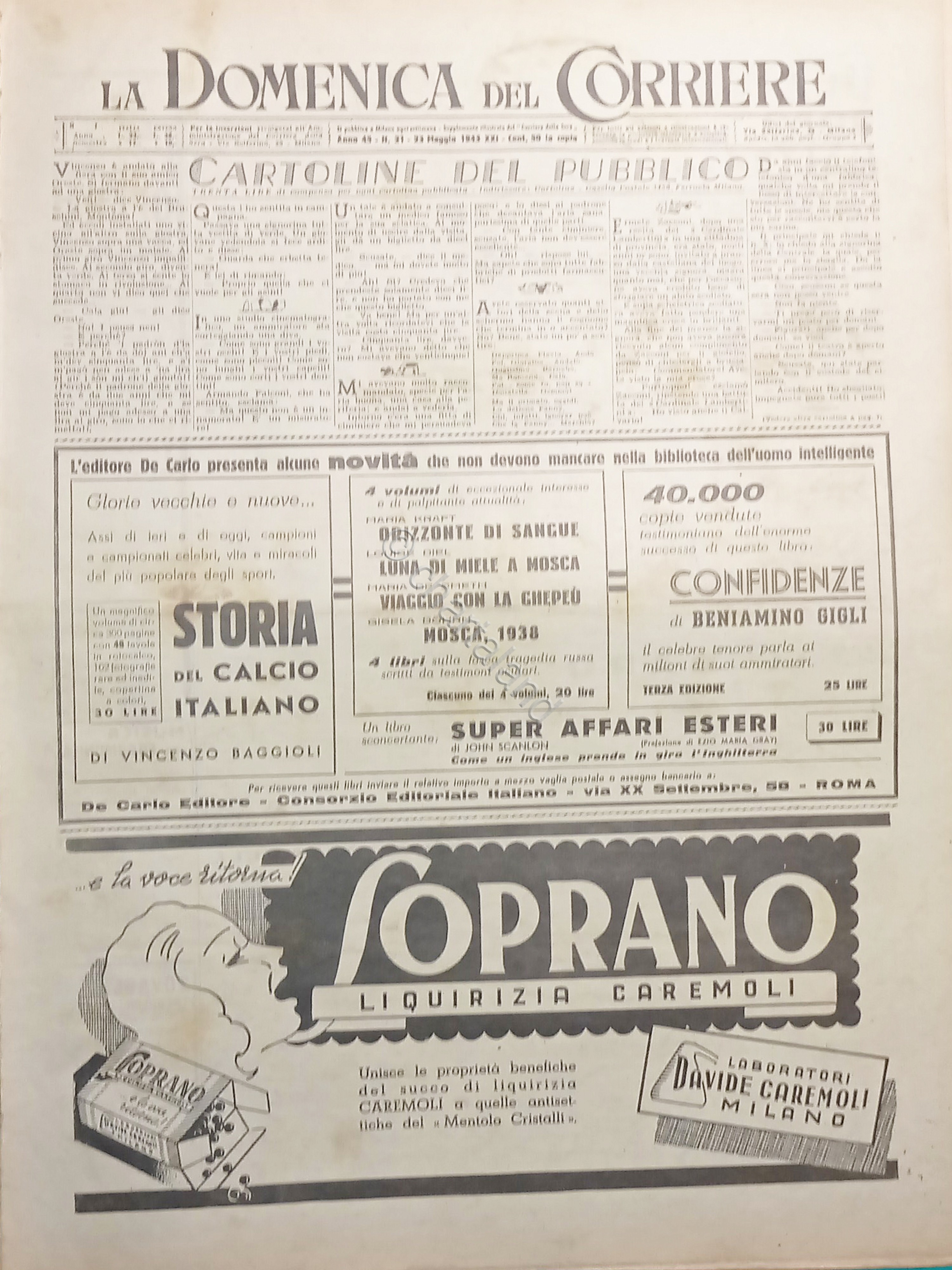 WWII La Domenica del Corriere N. 21 - 1943