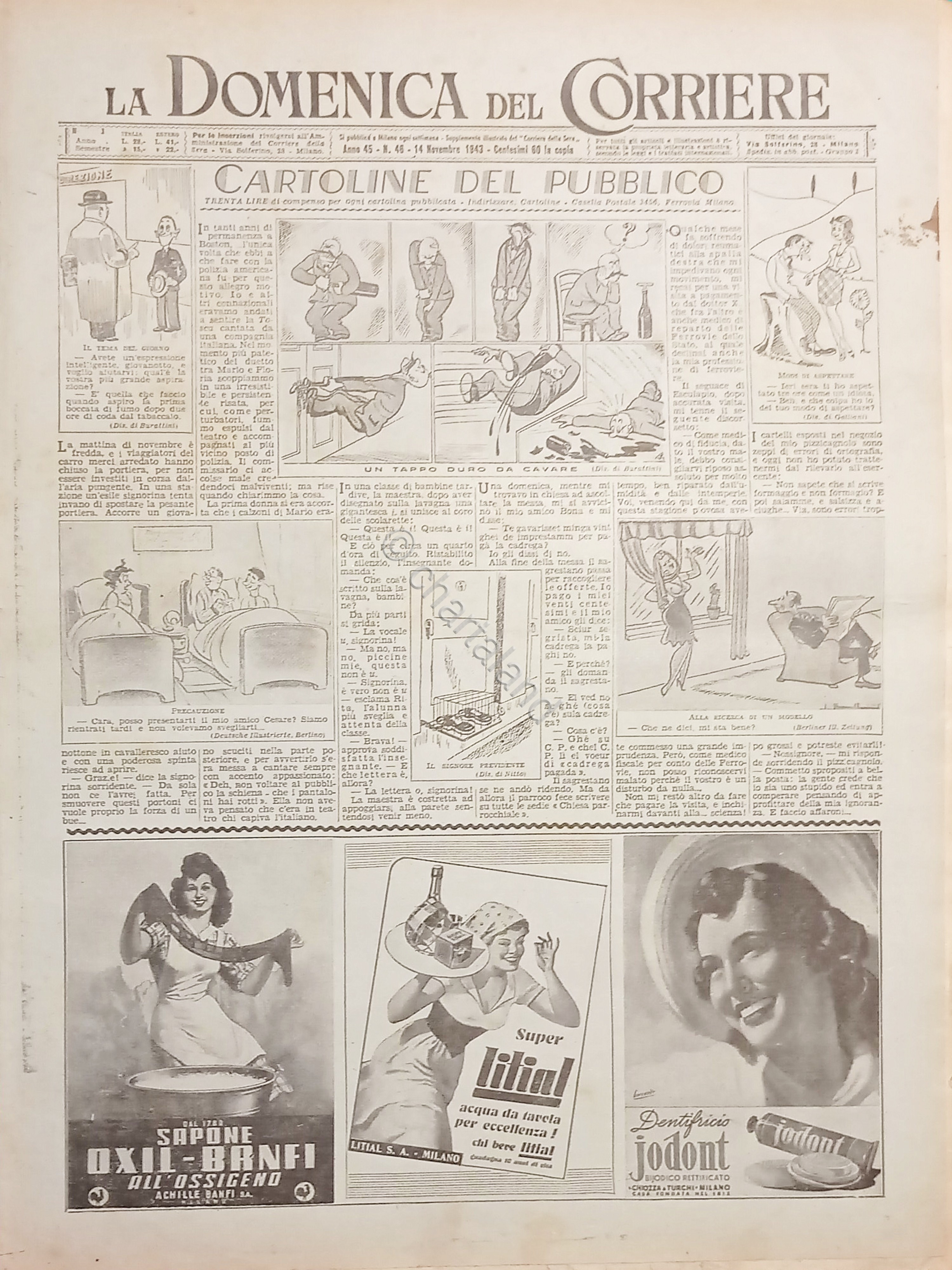 WWII La Domenica del Corriere N. 46 - 1943