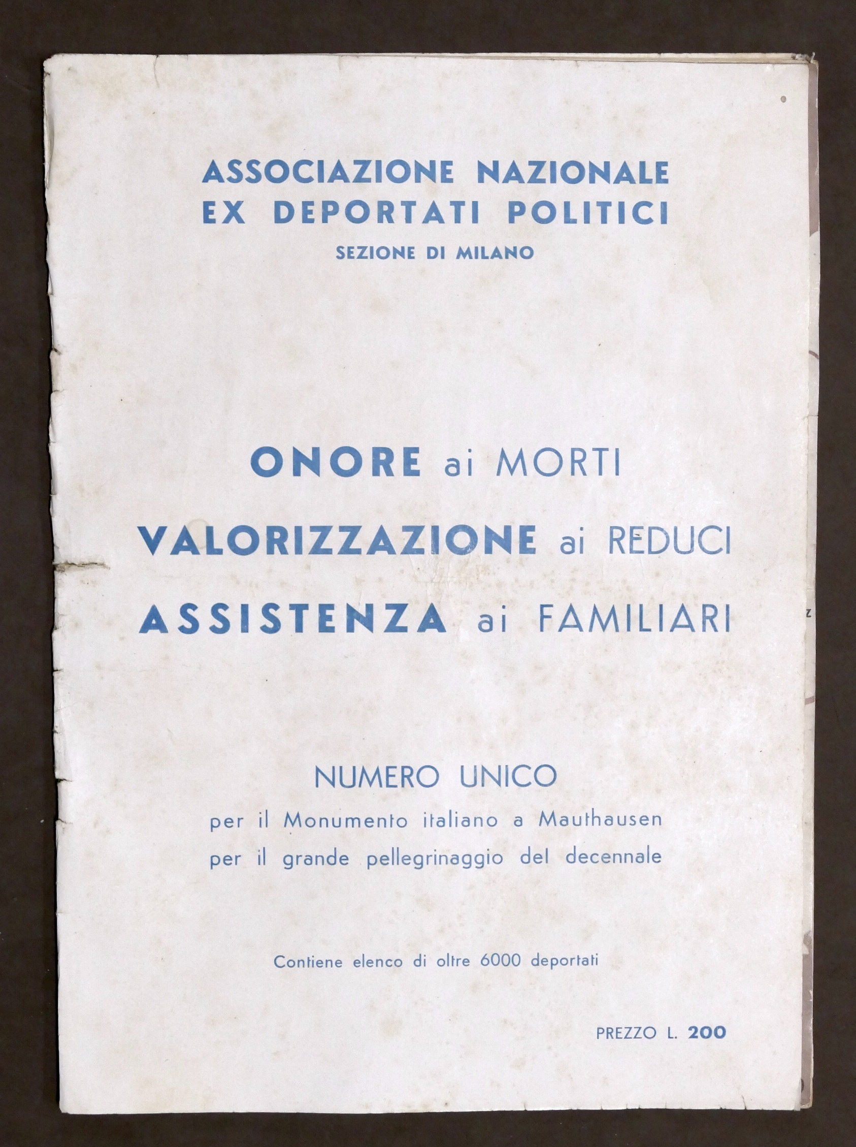 WWII Lager Deportazione - Mauthausen - Numero Unico - L' …