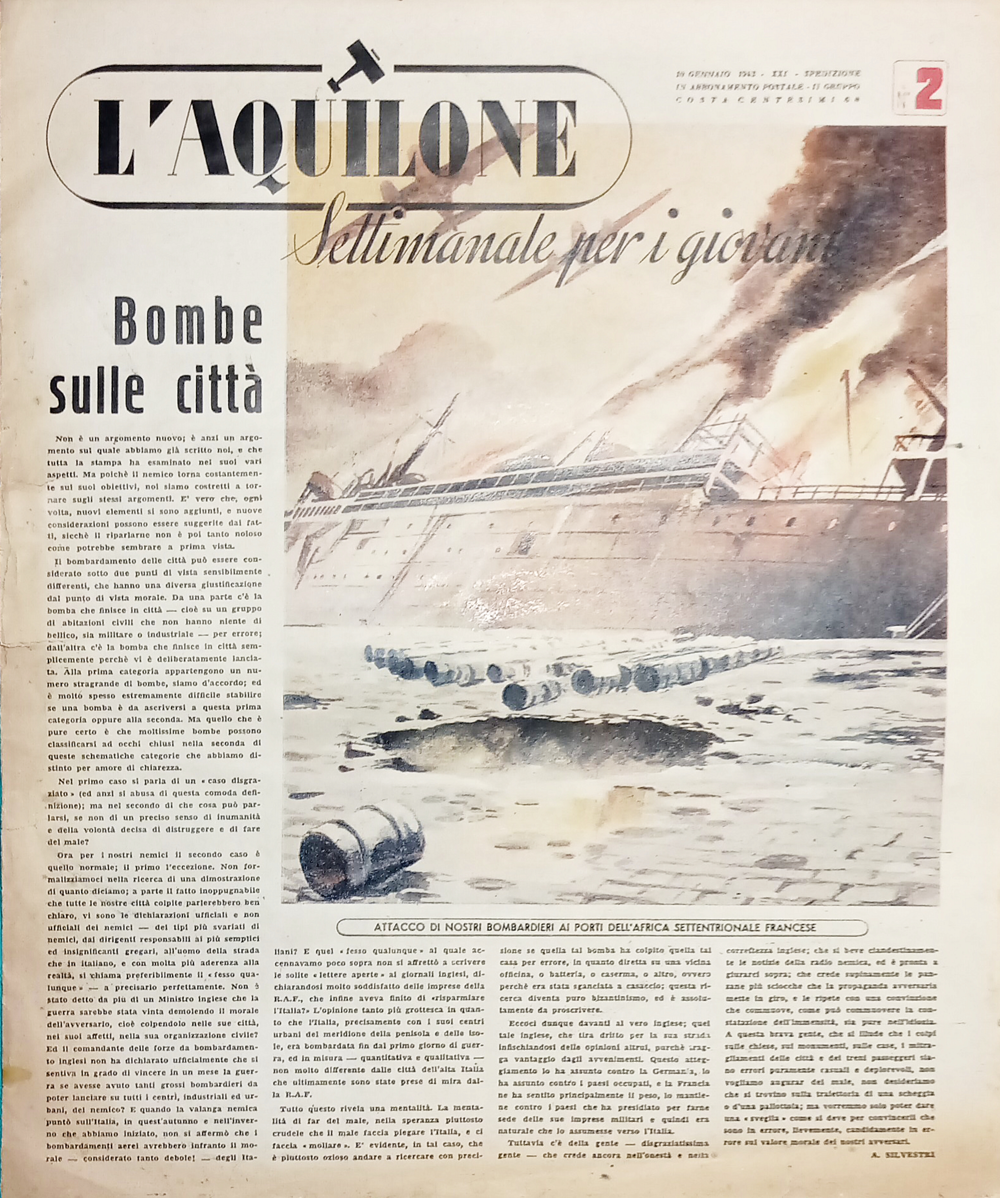 WWII Rivista Aeronautica - L'Aquilone - N. 2 - Bombe …