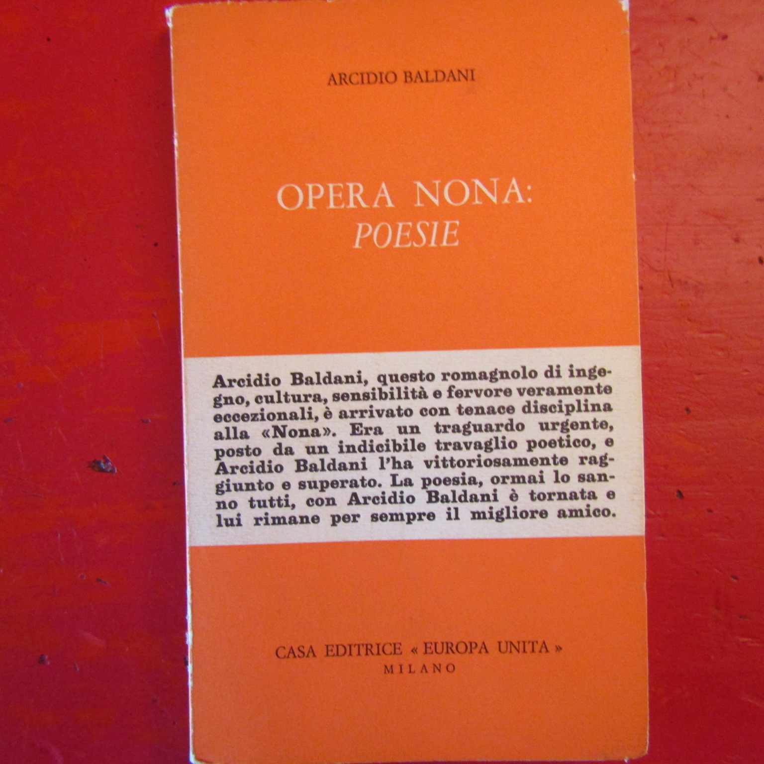 Opera nona: Poesie