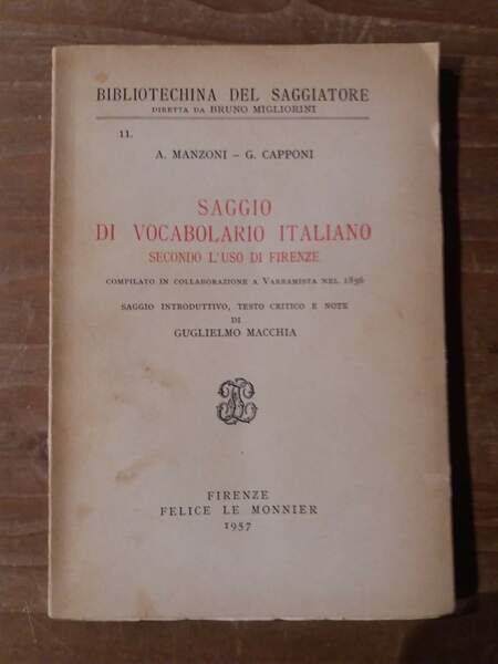Saggio di vocabolario italiano secondo l'uso di Firenze