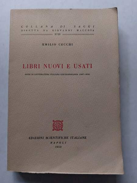 Libri nuovi e usati Note di letteratura italiana contemporanea (1947-1958)