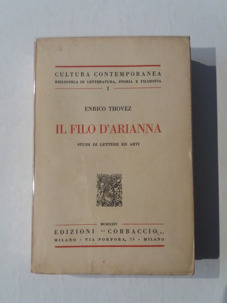 Il filo d'Arianna Studi di lettere ed arti