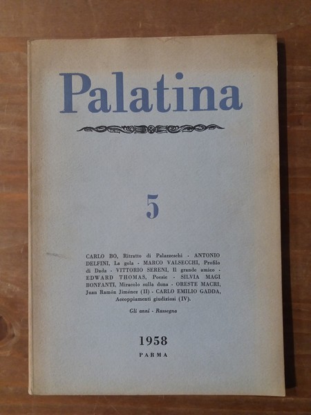 Palatina Rivista trimestrale di lettere e arti - Anno II …