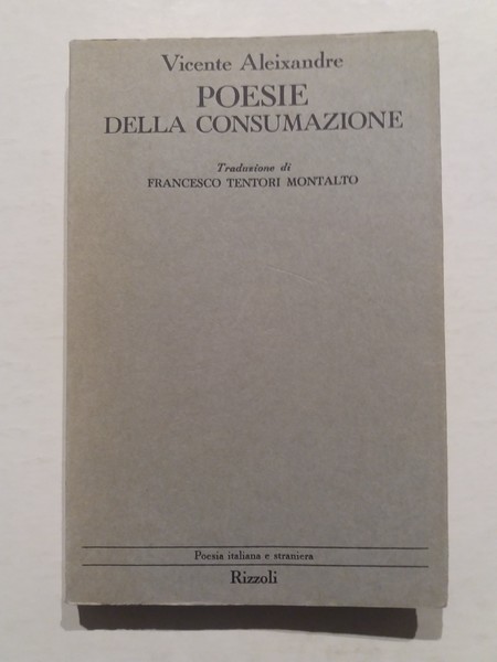 Poesie della consumazione