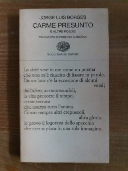 Carme presunto e altre poesie