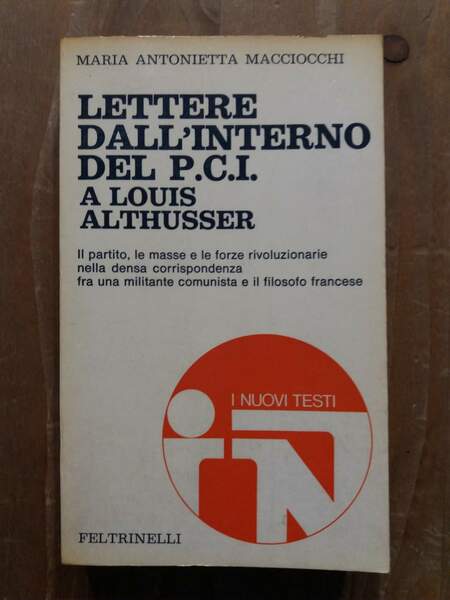 Lettere dall'interno del P.C.I. a Louis Althusser