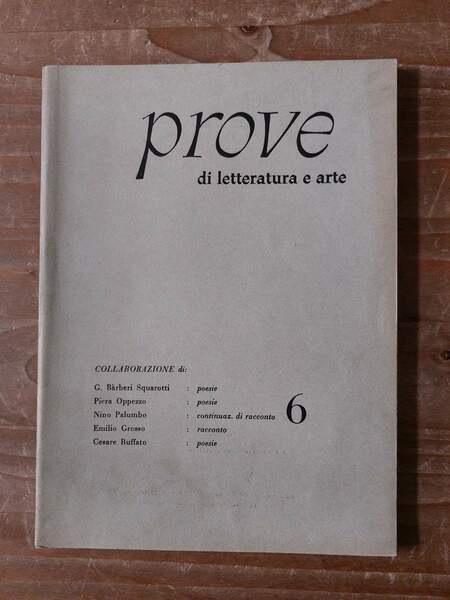 prove di letteratura e arte - N.6 marzo-aprile 1961