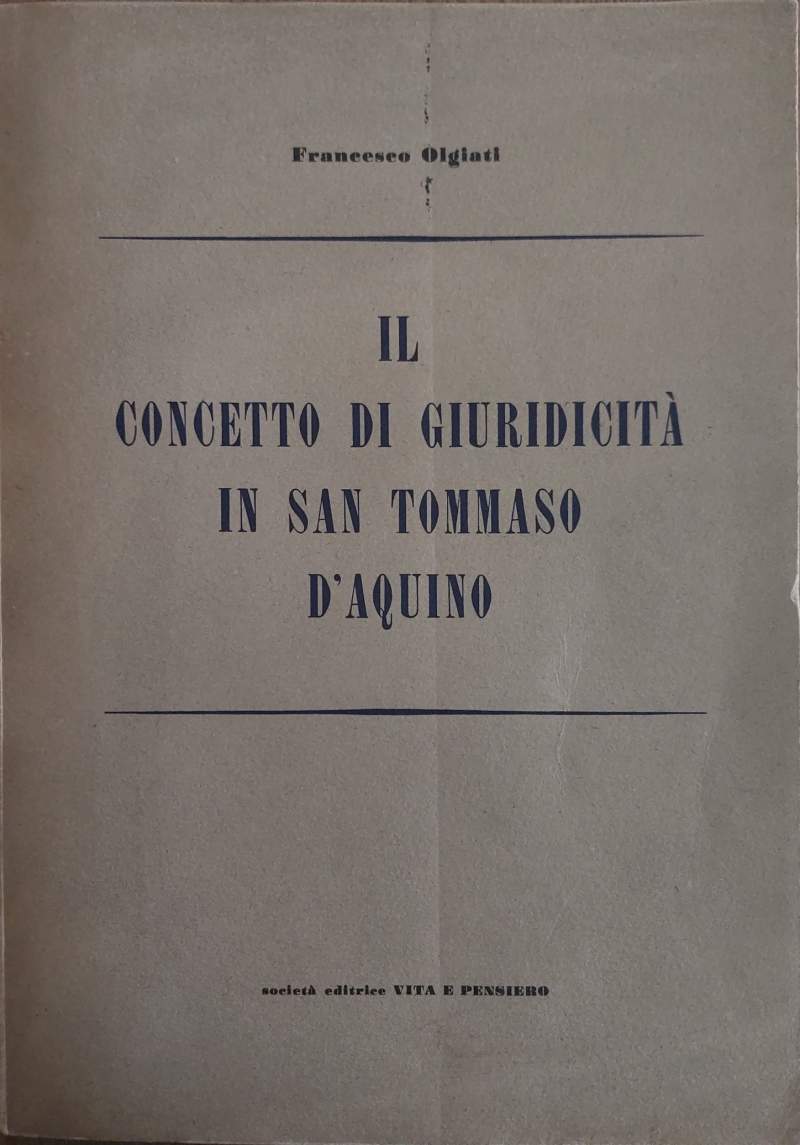 Il concetto di giuridicità in San Tommaso d'Aquino