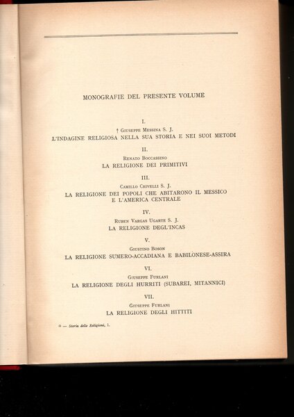 Storia delle religioni. Quarta edizione riveduta.