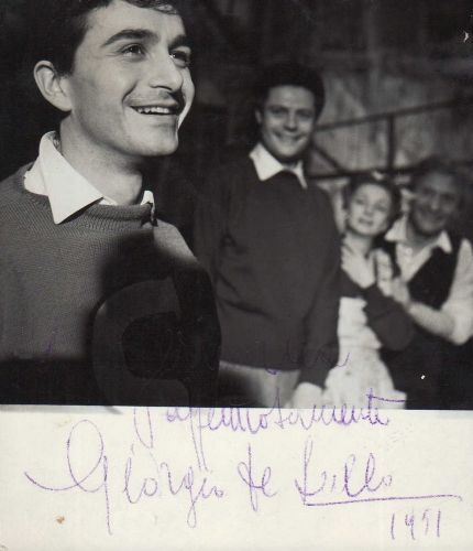 Fotografia con dedica e firma autografe.