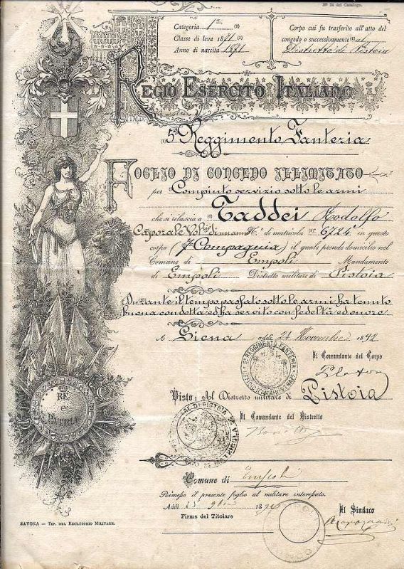 5° Reggimento Fanteria.