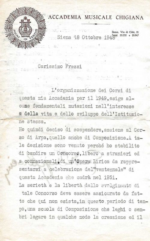 Accademia Musicale Chigiana.