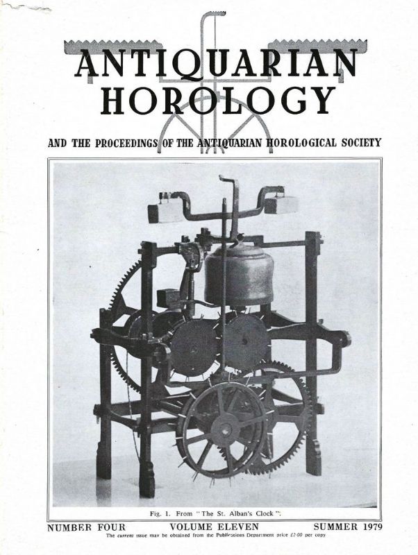 Ad the proceedings of theantiquaria horological society.