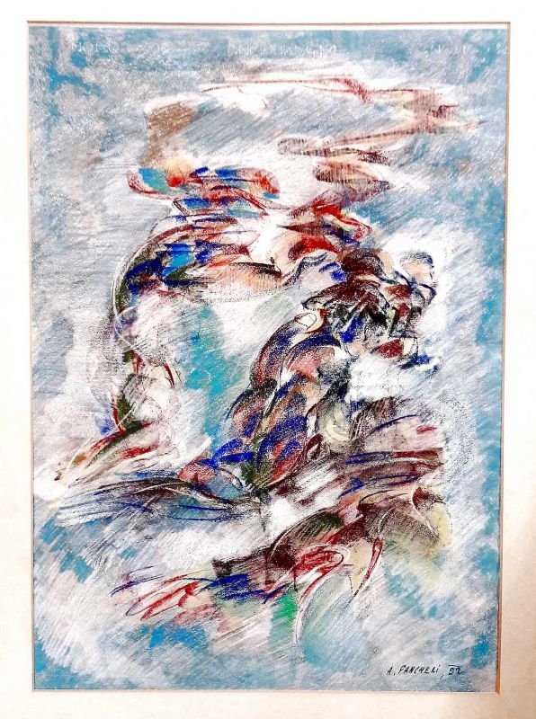 Al largo del vento. Pastello su carta cm. 50x70.