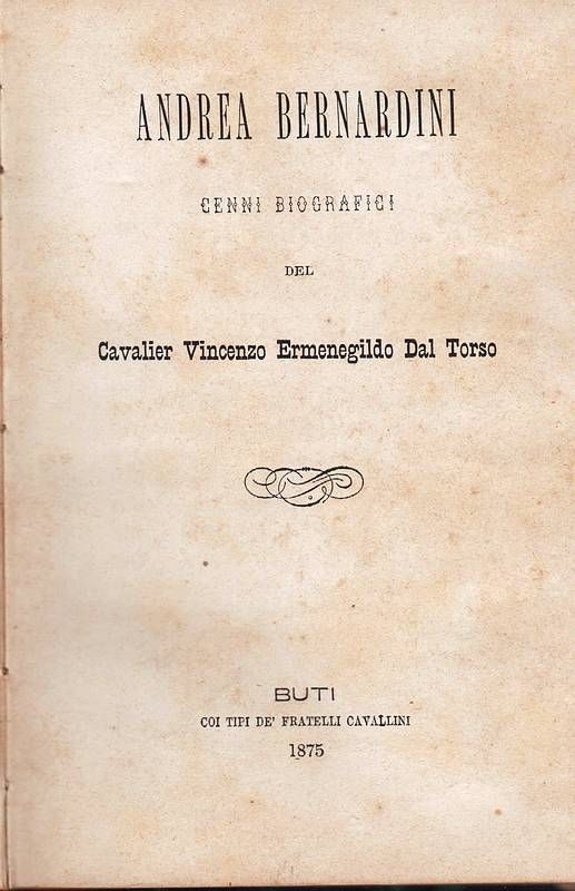 Andrea Bernardini. Cenni biografici.