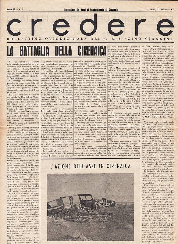 Bollettino quindicinale del Fascio di Lucca.