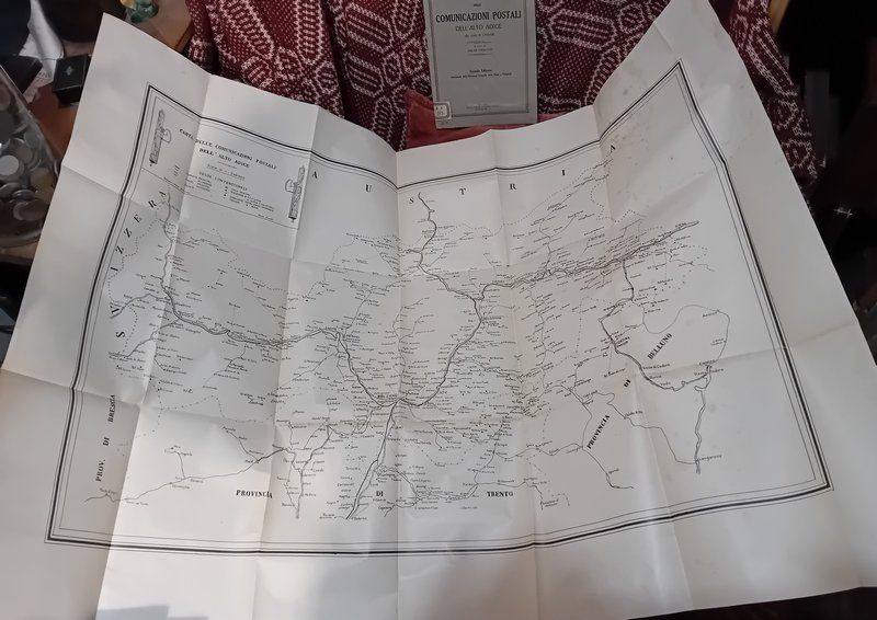 Carta delle Comunicazioni Postali dell'Alto Adige. alla scala 1:200.000.