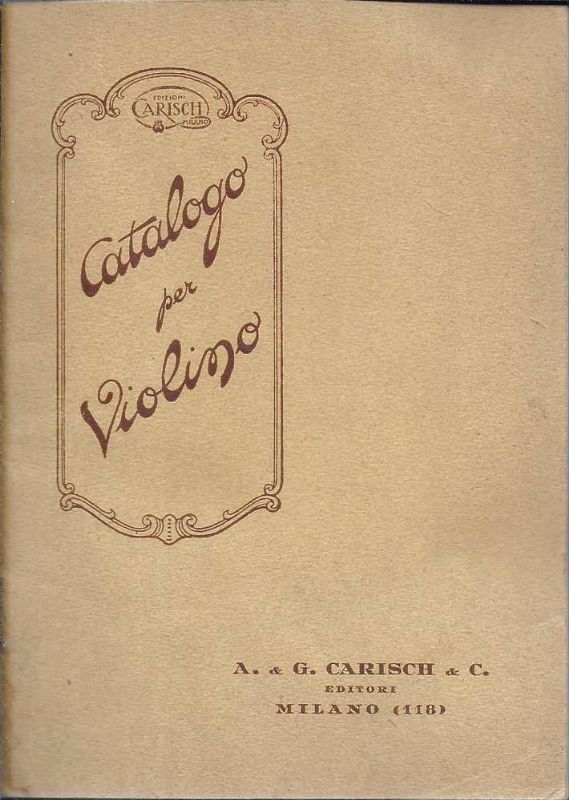 Catalogo completo delle pubblicazioni - Violino - Viola - Violoncello …