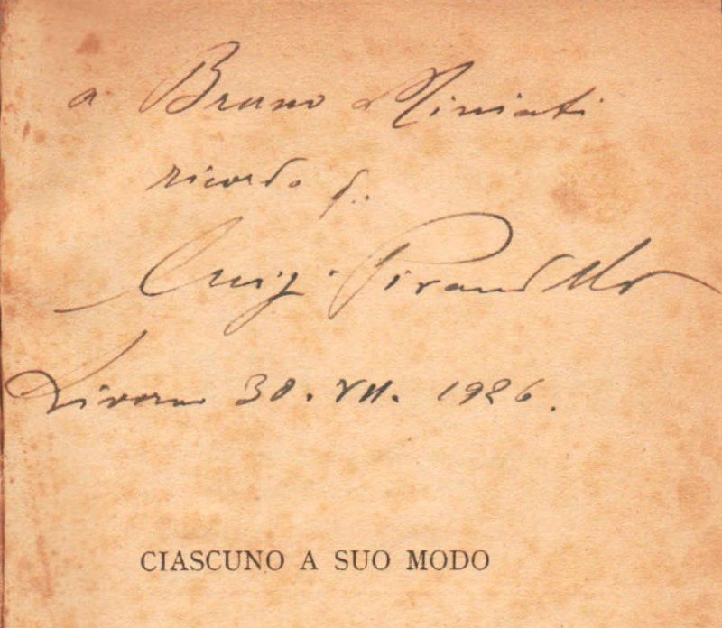 Ciascuno a suo modo. Commedia in due o tre atti …