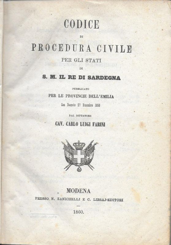 Codice di procedura civile per gli stati di S.M. Re …