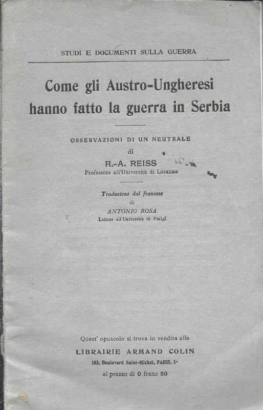 Come gli Austro-Ungheresi hanno fatto la guerra in Serbia. Osservazioni …