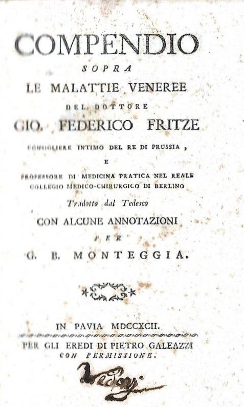 Compendio sopra le malattie veneree.