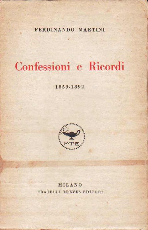 Confessioni e Ricordi. 1859-1892.