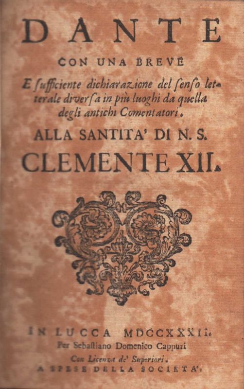 Dante con una breve e sufficiente dichiarazione del senso letterale …