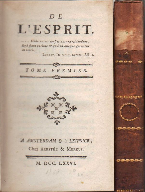 De l'Esprit. Tome Premier [ - Second].