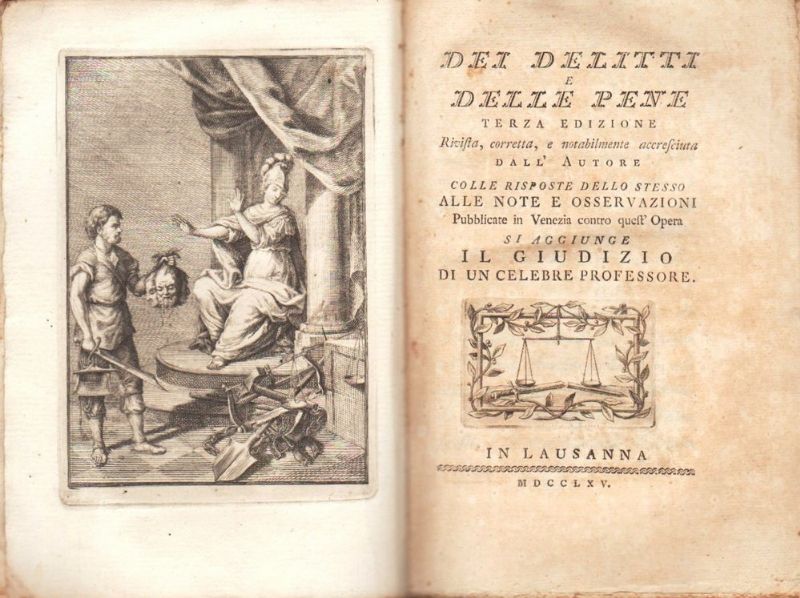 Dei delitti e delle pene. Terza edizione. Rivista, corretta, e …