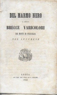 Del Marmo Nero e delle Brecce Varicolori dei monti di …