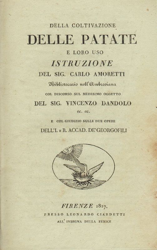 Della coltivazione delle patate e loro uso, istruzione. Col discorso …