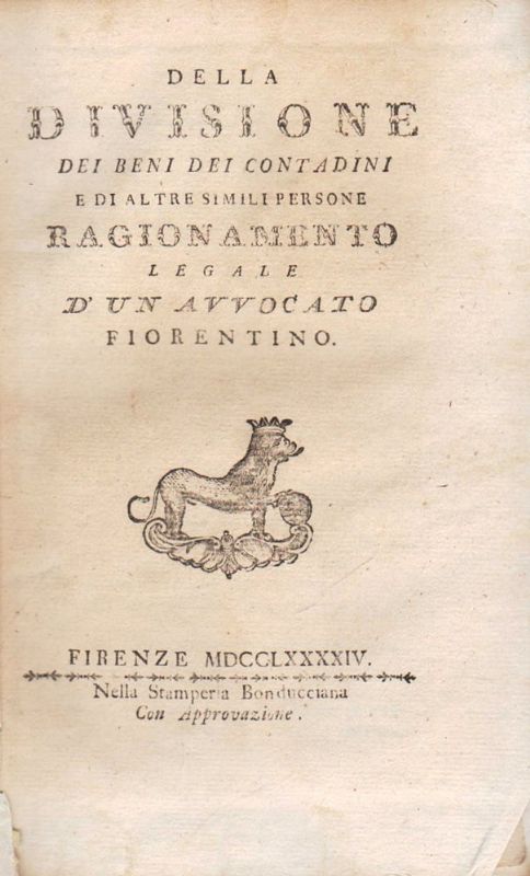 Della divisione dei beni dei contadini e di altre simili …