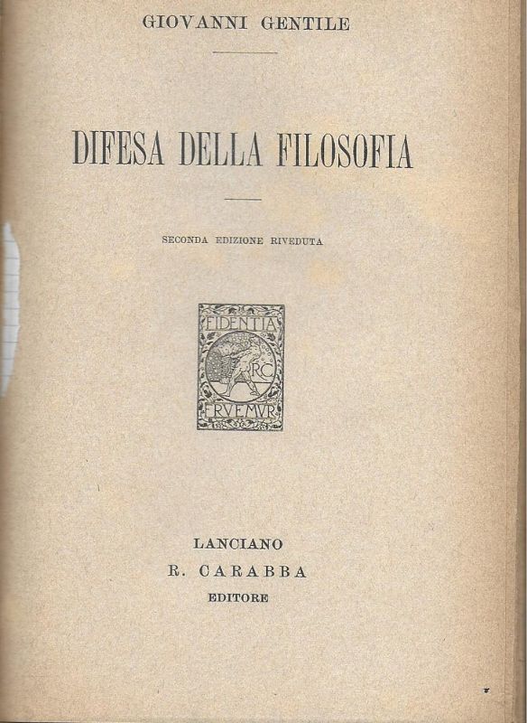 Difesa della filosofia.