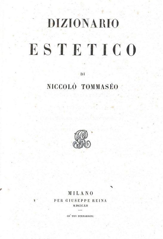 Dizionario Estetico.