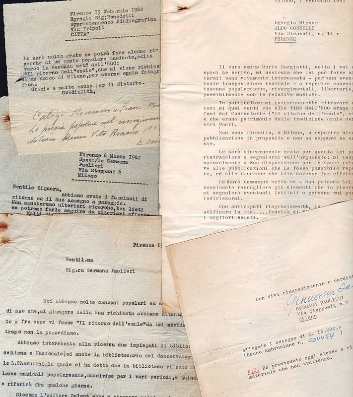 Due lettere dattiloscritte a firma autografa.