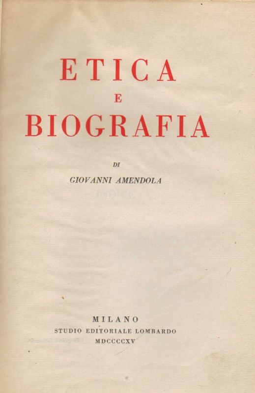 Etica e biografia.