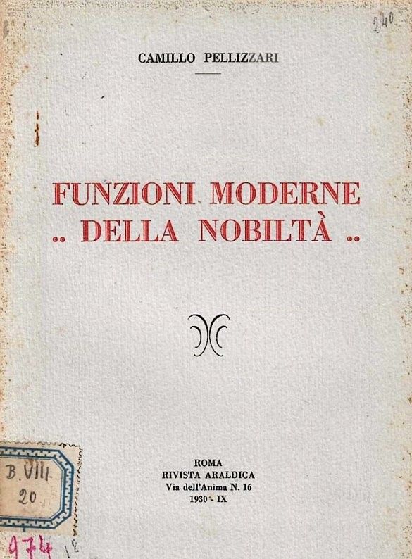 Funziuoni moderne 'Della Nobiltà'.