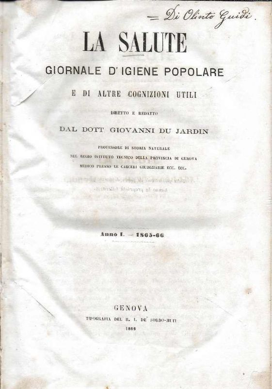 Giornale d'Igiene popolare e di altre cognizioni utili, diretto e …