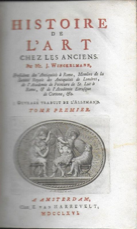 Histoire de l'Art chez les anciens.