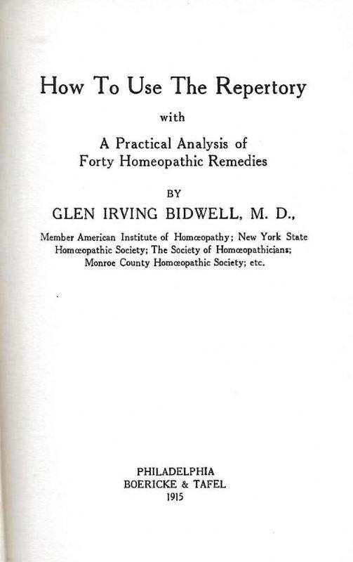 How To Use The Repertory with A Practical Analysis of …