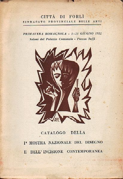 I° mostra Nazionale del disegno e dell'incisione contemporanea Forlì. Catalolo.